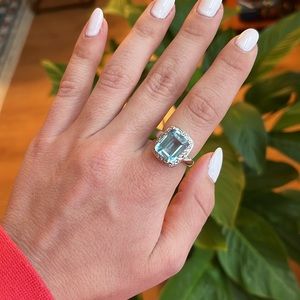 Blue topaz sterling ring
